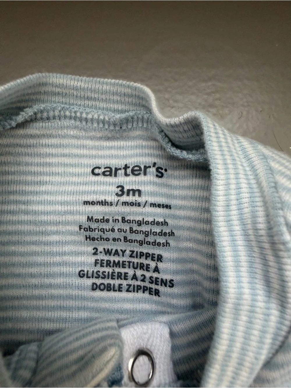 Carters way zipper